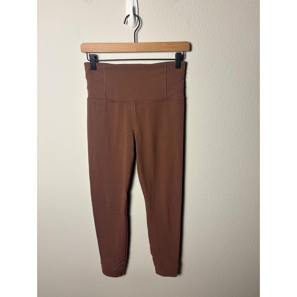 Athleta Elation Pirouette 7/8 Tight Leggings Brown High Rise Yoga Pants Small